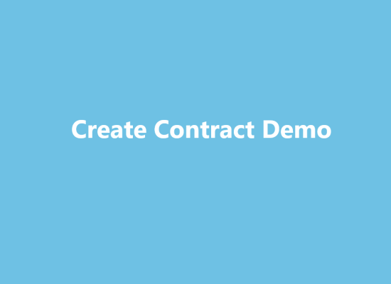 Create Contract Demo