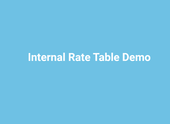 Internal Rate Table Demo